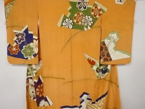 アンティーク　菊に橘模様長襦袢